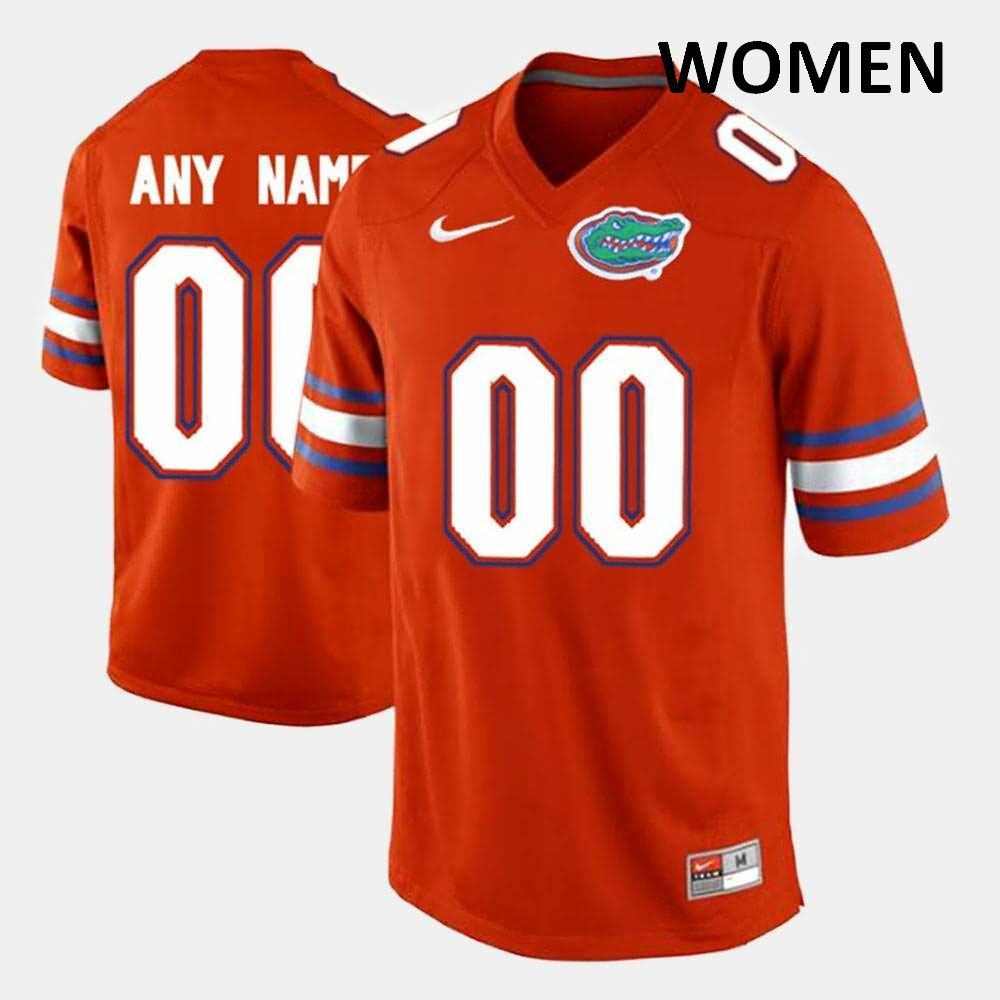 NCAA Florida Gators Customize Women's #00 Nike Orange Limited Stitched Authentic College Football Jersey SVR8564CG